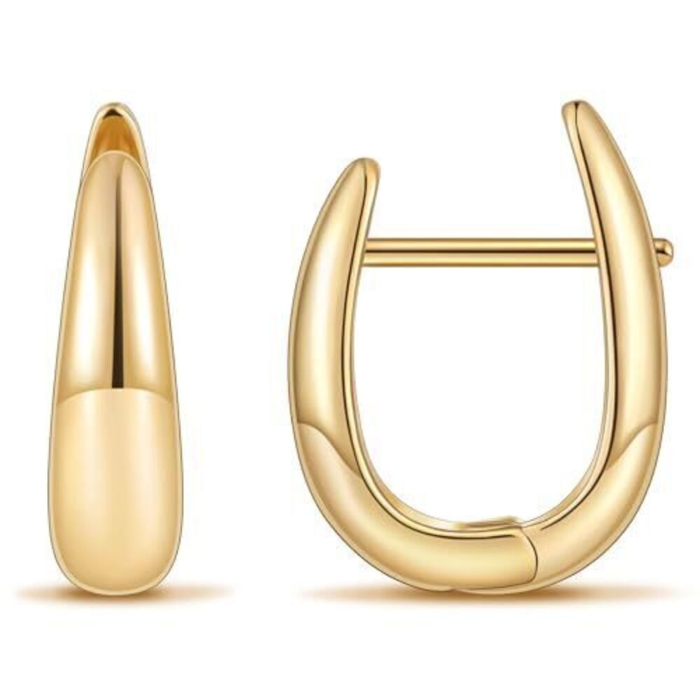 4669 18K Gold Plated Huggie Hoop Earrings 18k Gold Plated, Small Hoop